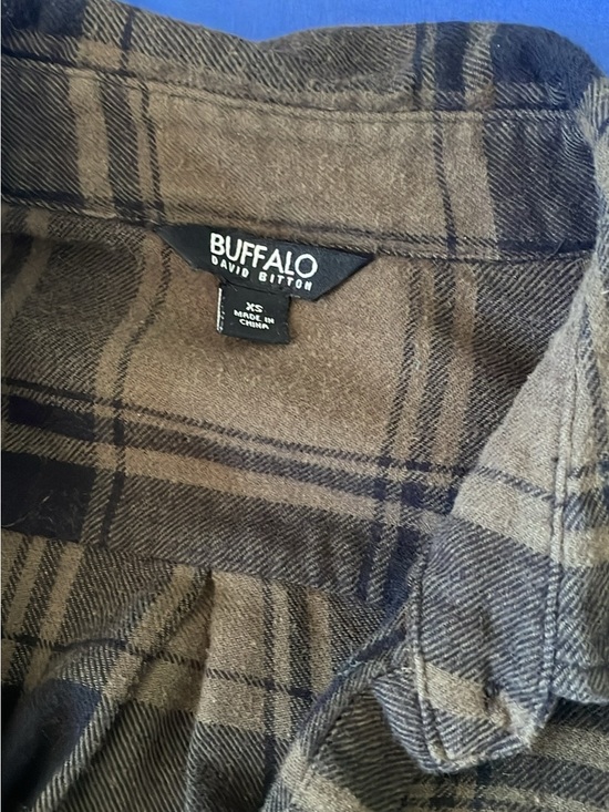 Buffalo David Bitton Tops - Buffalo David Bitton Brown and Black Plaid Button-Down Shirt